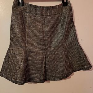 Banana Republic size 4 grey metallic tweed skirt
